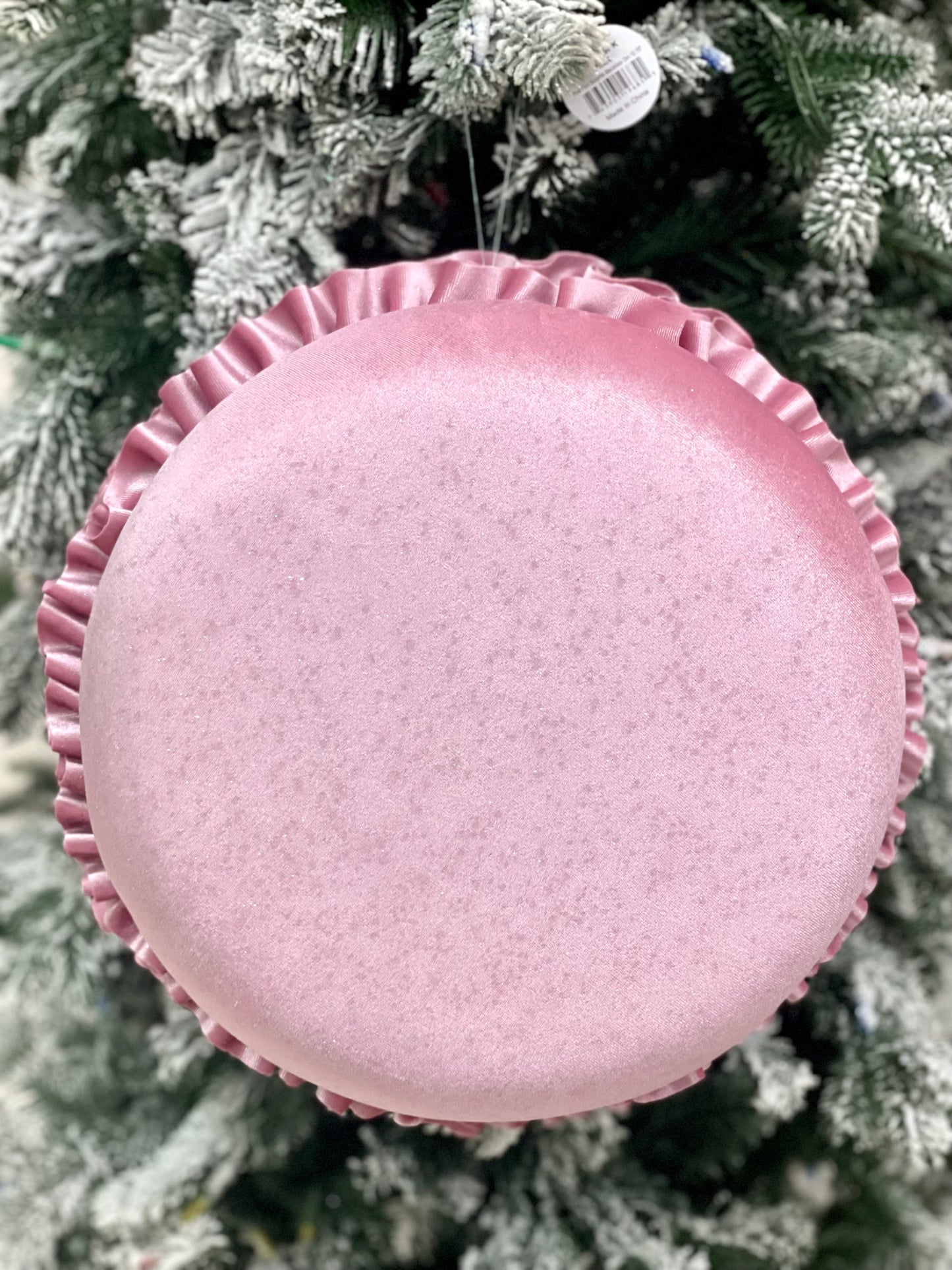 12.75 Inch Mauve Pink Fabric Scrumptious Macaroon Ornament