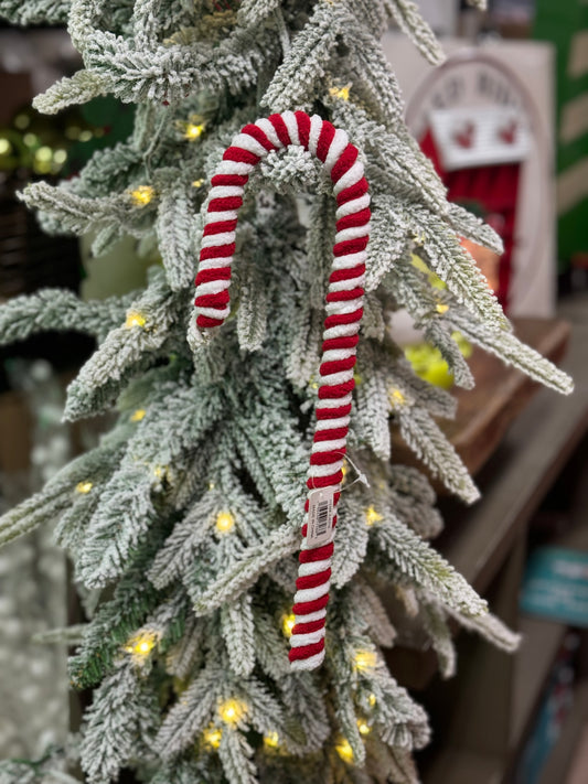 12.5 Inch Red And White Candy Cane Ornament