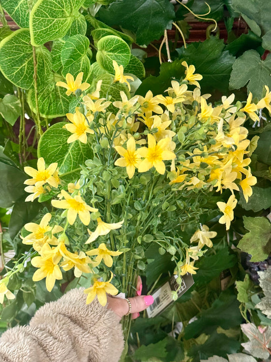 22 Inch Yellow Mini Flower Bush