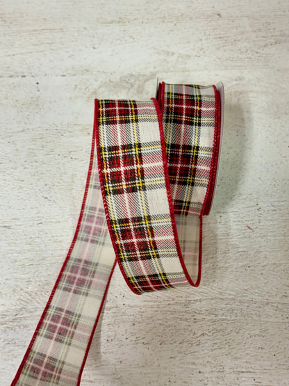 1.5 Inch By 10 Yard Traditional Christmas Plaid Ribbon