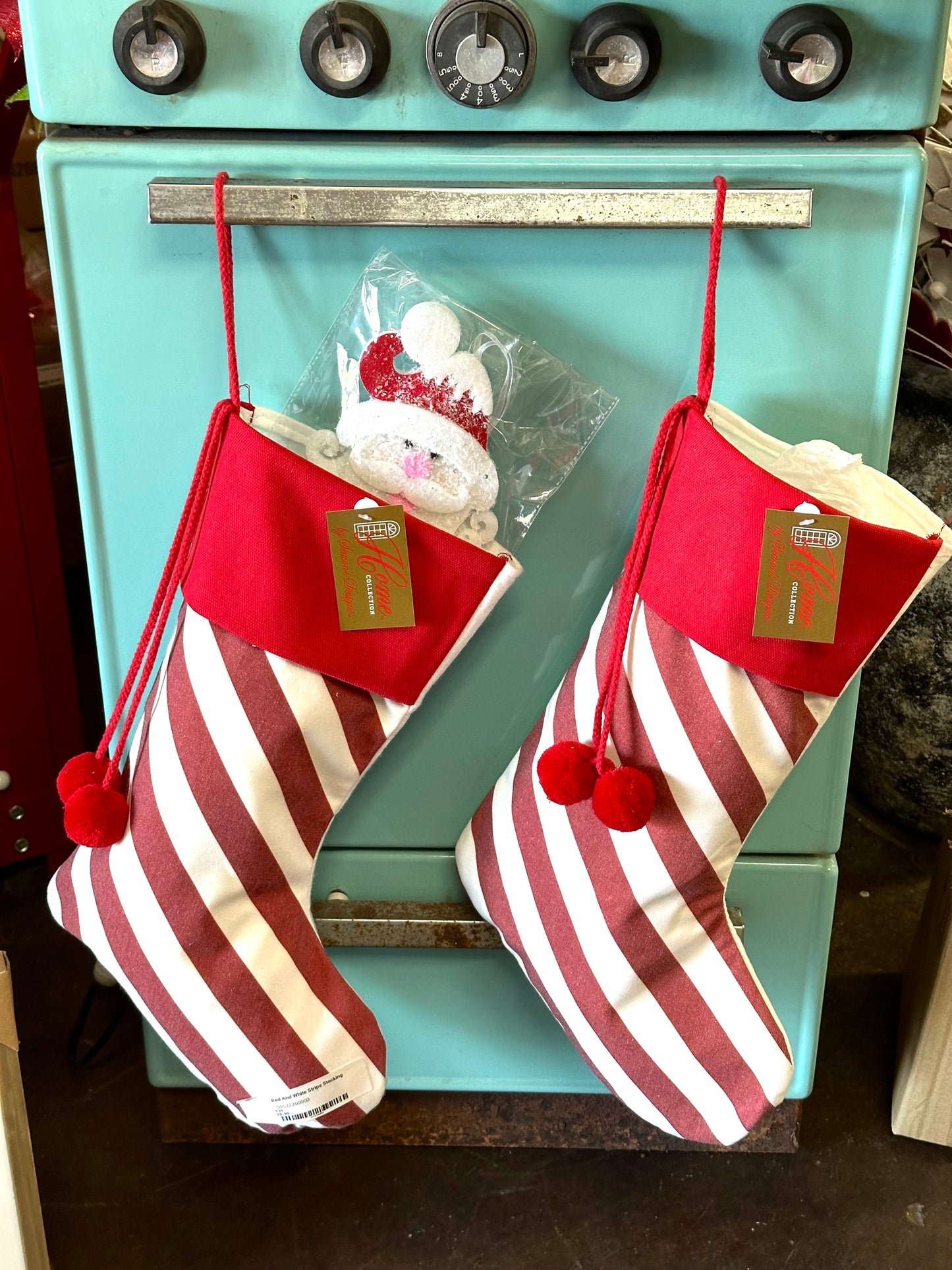 Red And White Stripe Holiday Stocking