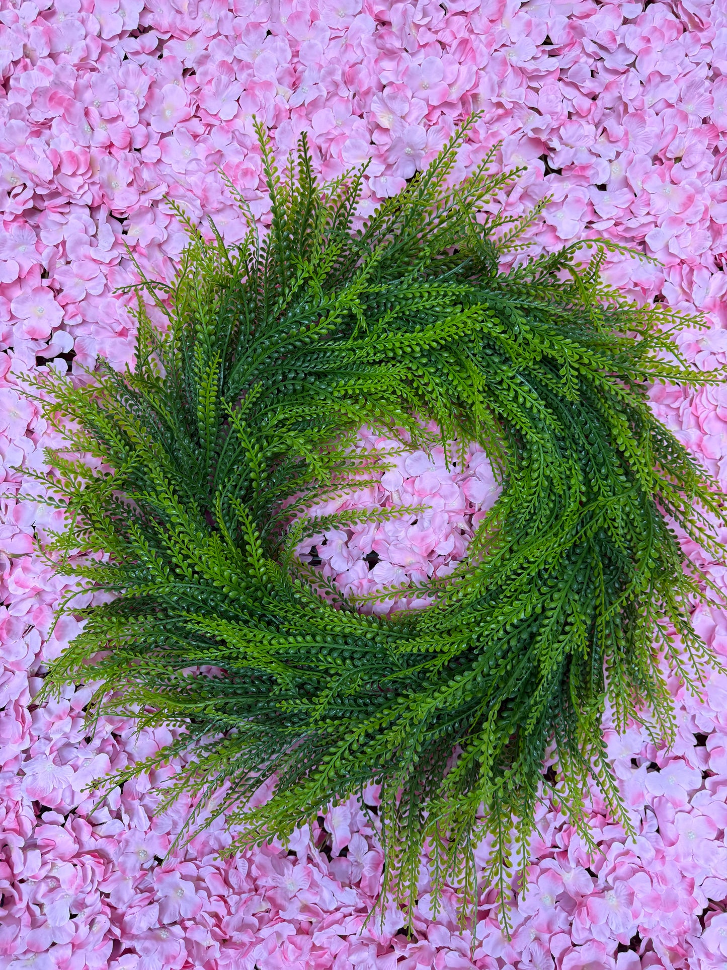24 Inch Two Tone Green Round Beadgrass Wreath
