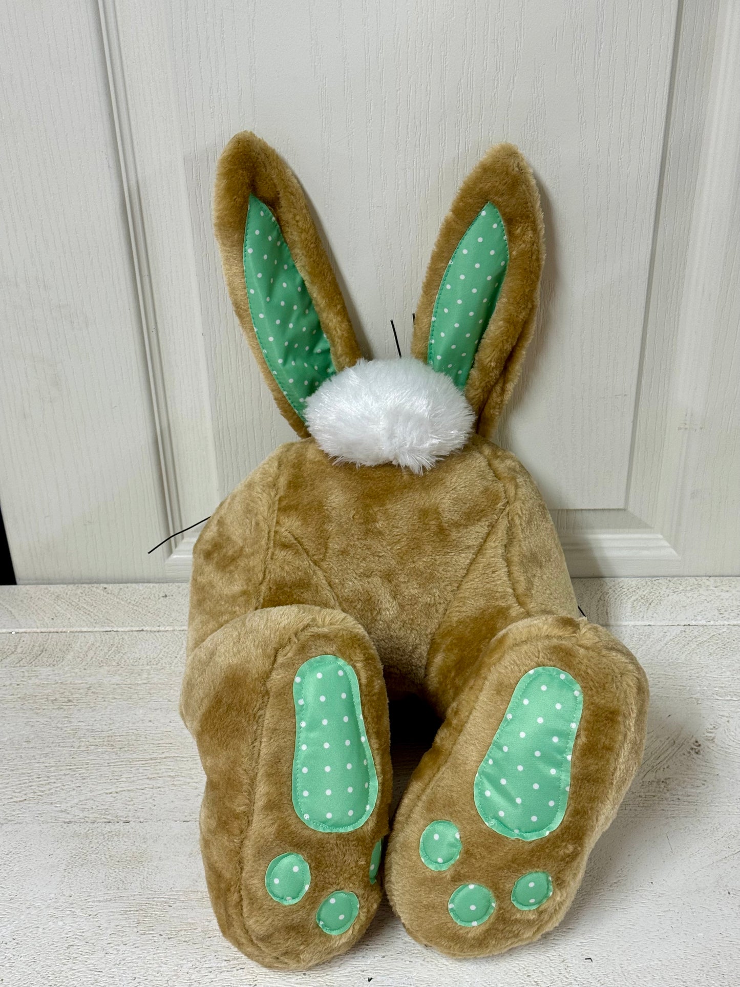 25 Inch Mint And Tan Bunny Wreath Kit