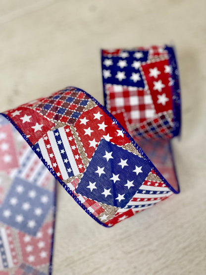 2.5 Inch By 10 Yard American Flag Patches Ribbon