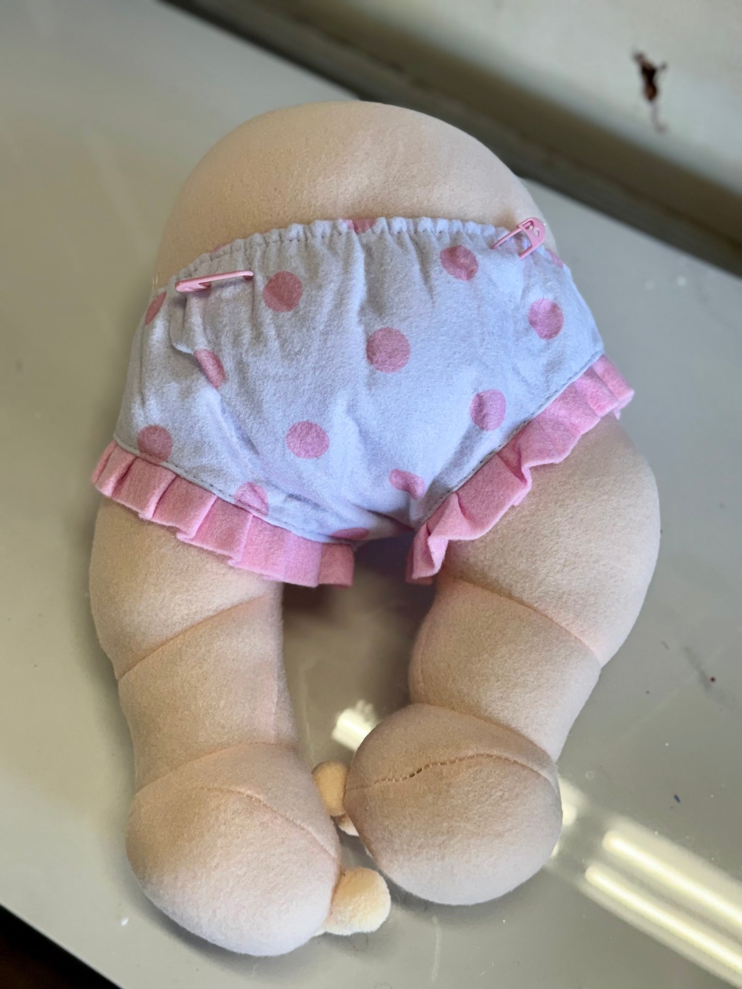Baby Bottom Pink Polka Dot Wreath Kit Girl