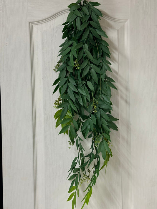 36 Inch Ruscus Floral Hanging Bush