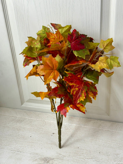 16 Inch Orange Red Green Maple Bush