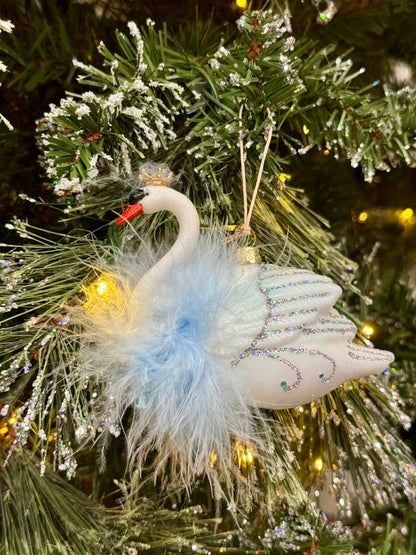 Swan Glass Ornament Three Styles