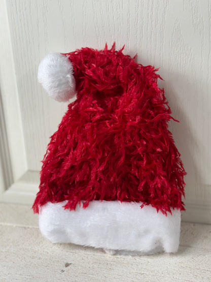 13 Inch Red Furry Santa Hat