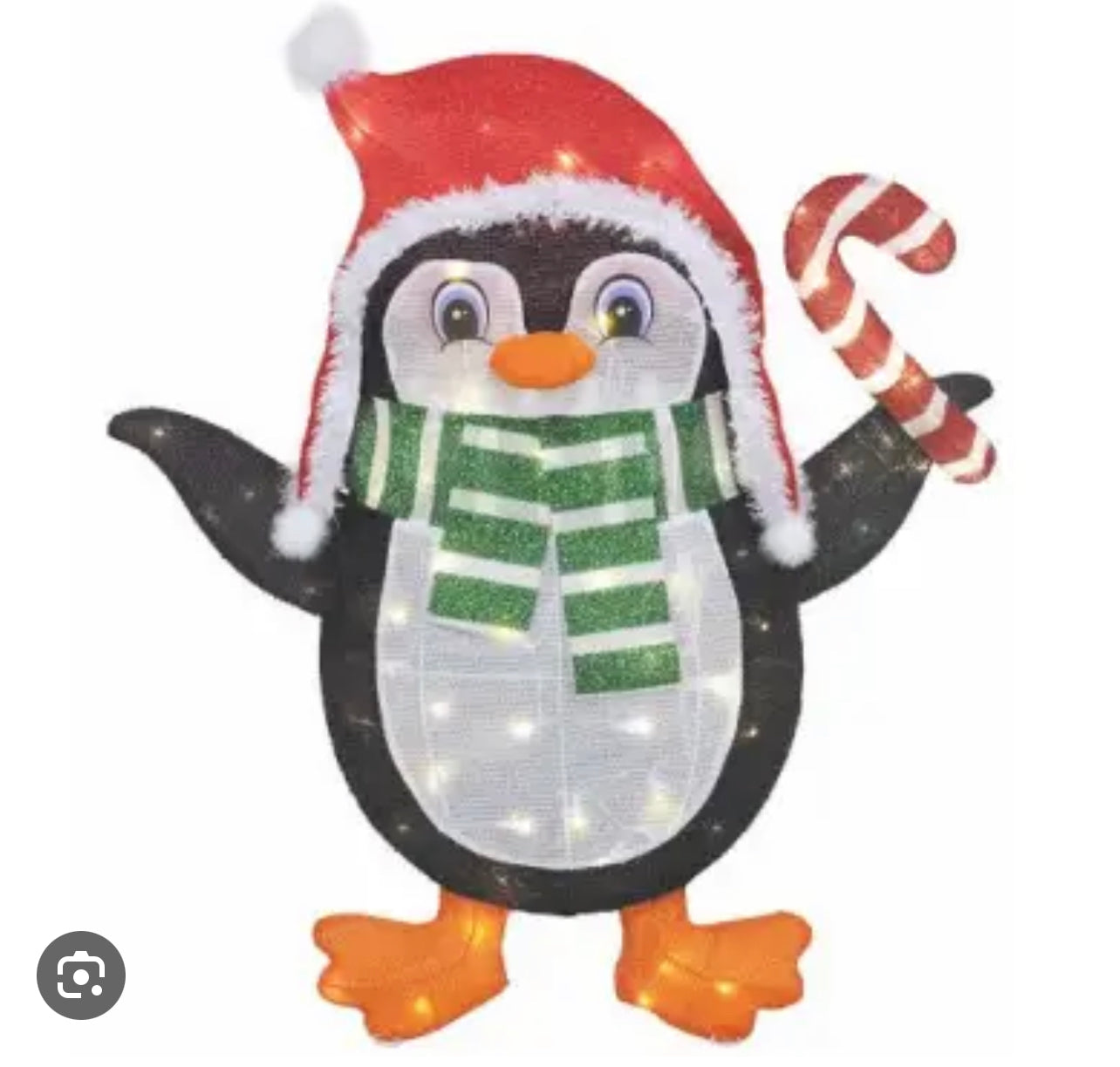 Home Accents Holiday 3ft Yuletide Lane LED Penguin with Candy Cane