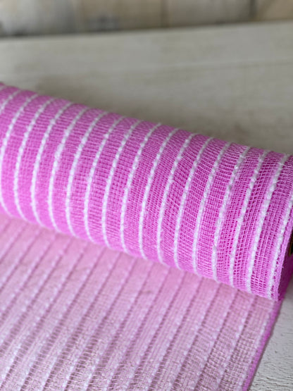 10.25 Inch By 10 Yard Pink And White Drift Mesh