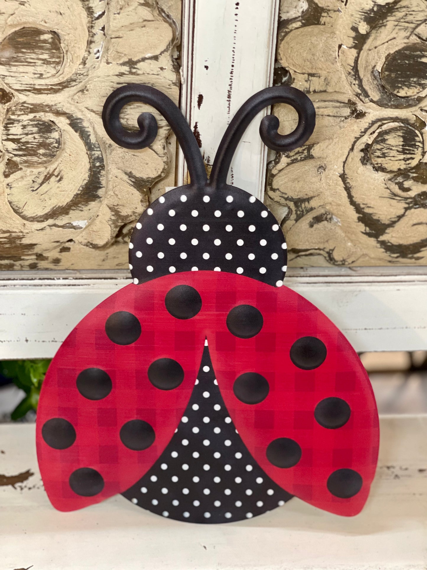 Metal Embosses Ladybug Sign Three Different Styles