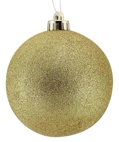 6 Inch Gold Glittered Ball Ornament