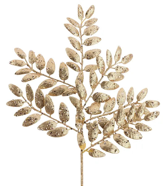 21 Inch Gold Glitter Honey Locust Spray