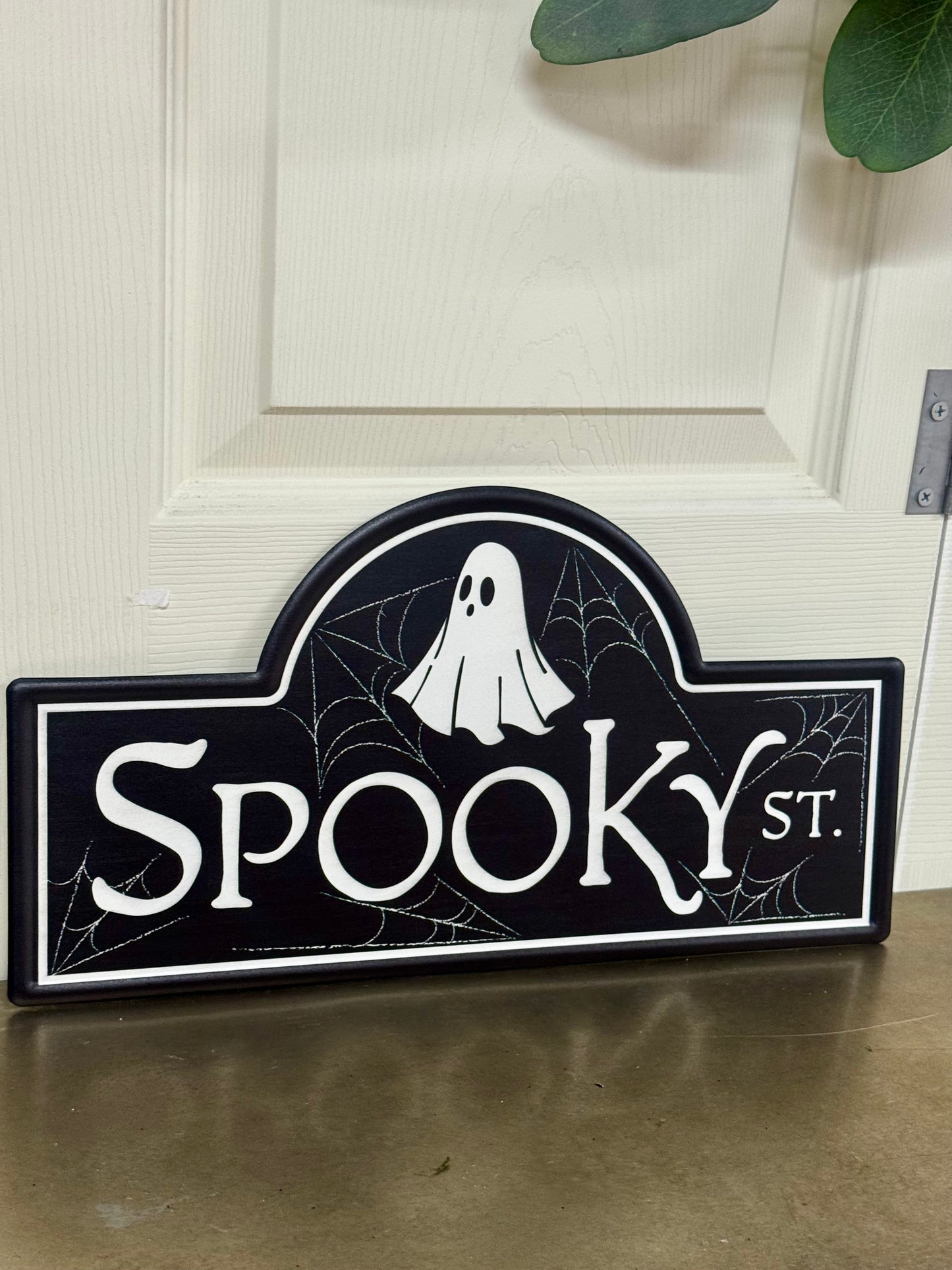 15 Inch Spooky Street Ghost Street Metal Sign