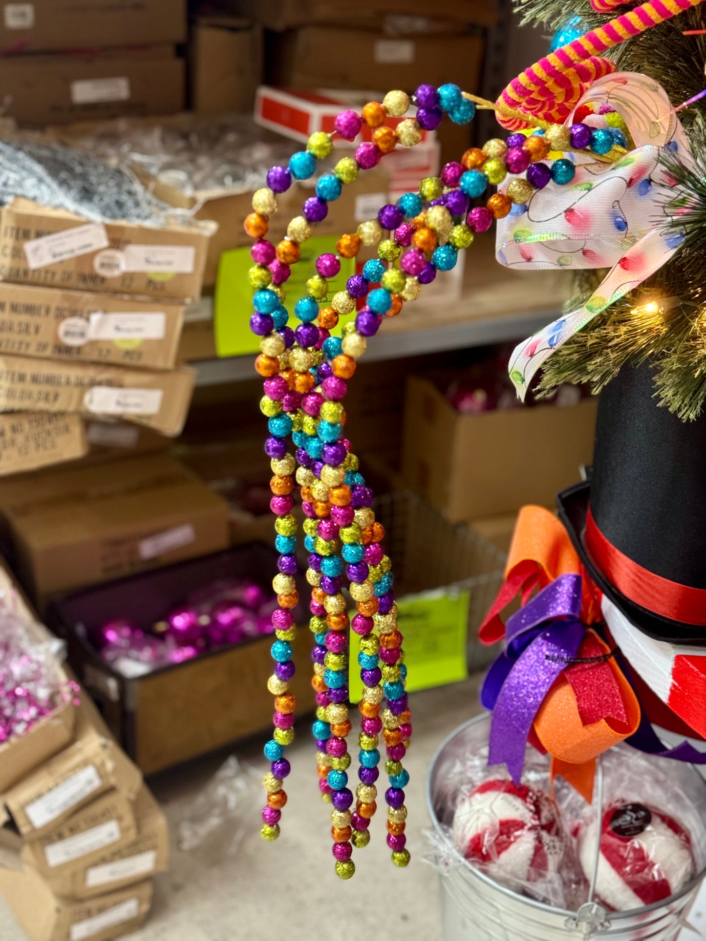 48 Inch Fiesta Hanging Glitter Ball Spray