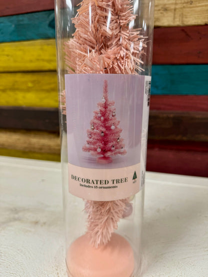 Small Pink Tree With Ornaments