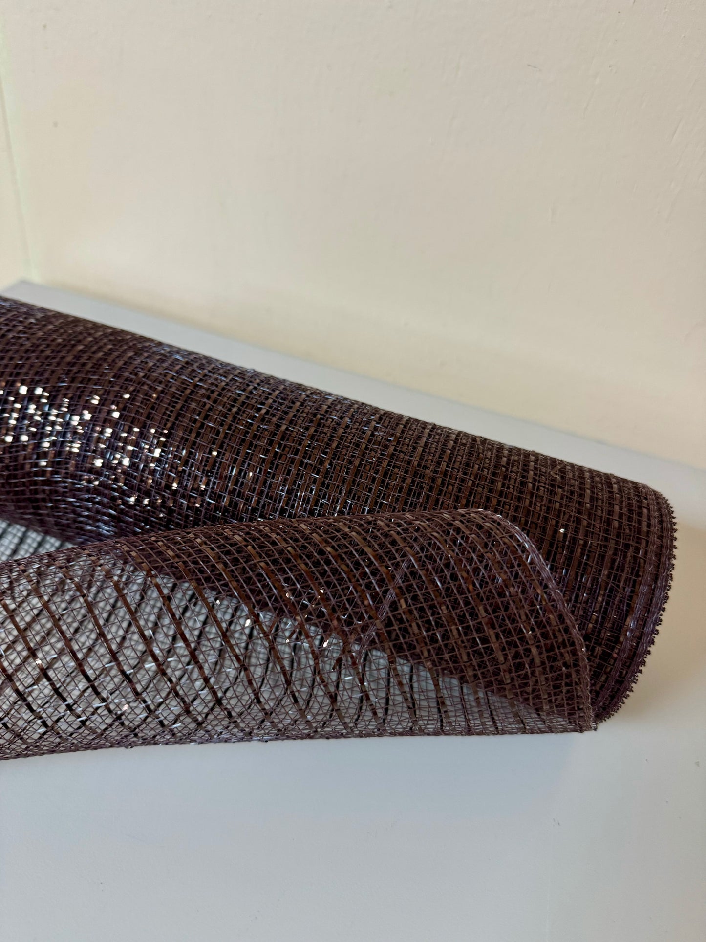 10 Inch By 10 Yard Brown Metallic Netting