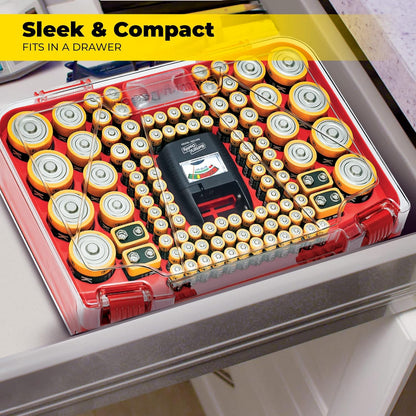 Ontel Battery Daddy Smart Battery Organizer Storage Case