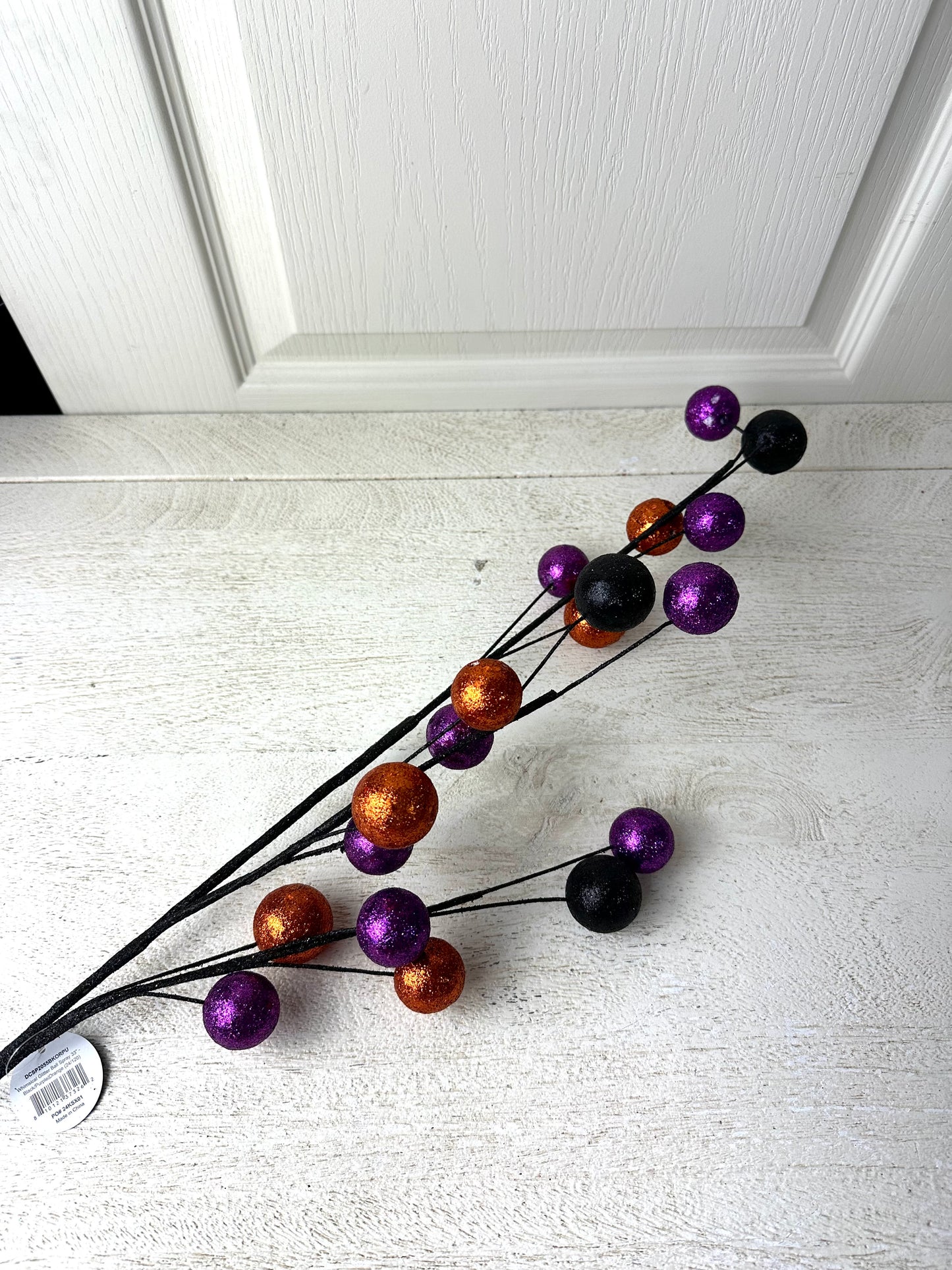 33 Inch Black Purple Orange Ball Spray