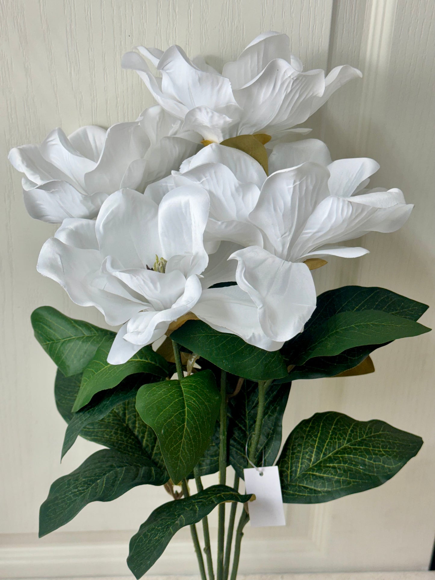 23 Inch White Magnolia Floral Bush