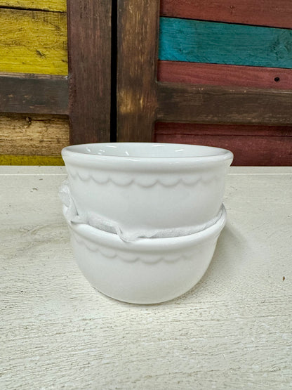 Set Of Two Ceramic Serving Popcorn Bowls