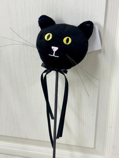 16 Inch Black Soft Fabric Cat Pick