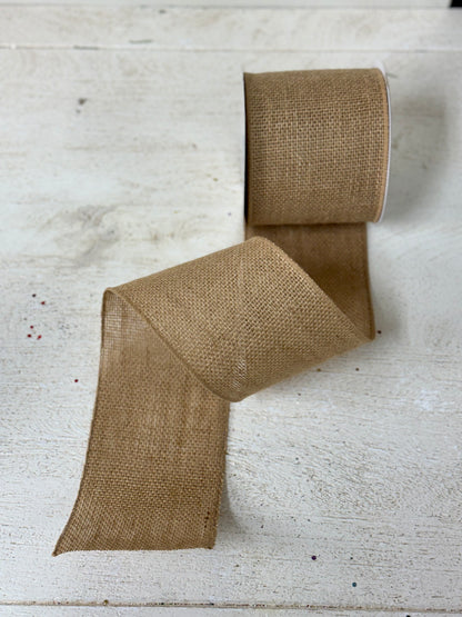 4 Inch By 10 Yard Natural Burlap Ribbon