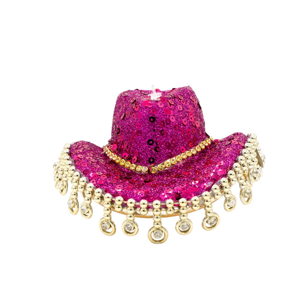 Kat And Annie Glitzy Cowgirl Hat Ornament