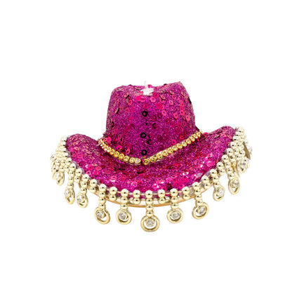 Kat And Annie Glitzy Cowgirl Hat Ornament