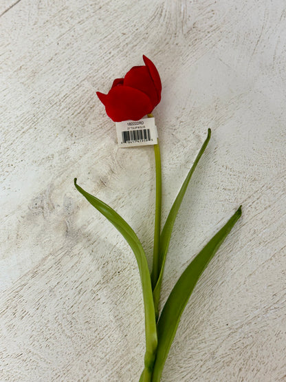 21 Inch Red Tulip Spray