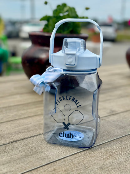 Pickleball Club Light Blue Water Bottle