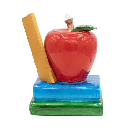 Kat & Annie Best Teacher Glass Ornament