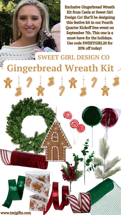 Gingerbread Wreath Kit By Sweet Girl Design Co