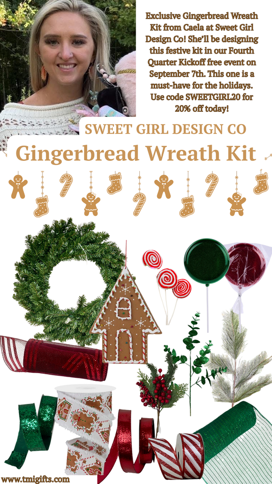 Gingerbread Wreath Kit By Sweet Girl Design Co