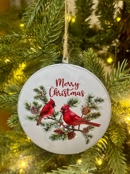 4.25 Inch Double Sided Cardinal Ornament