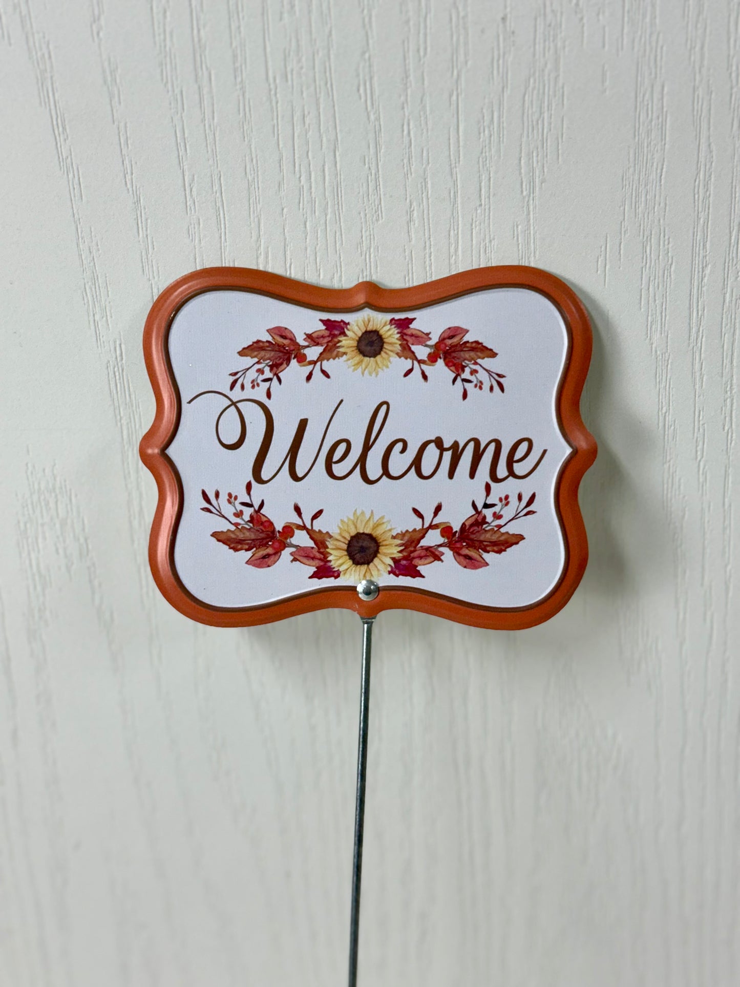 16 Inch Embossed Fall Sign Pick