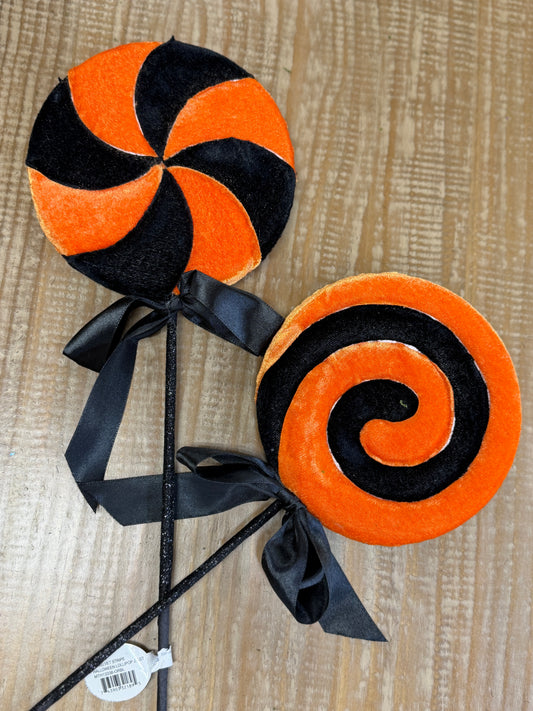 20 Inch Velvet Stripe Halloween Lollipop Two Styles