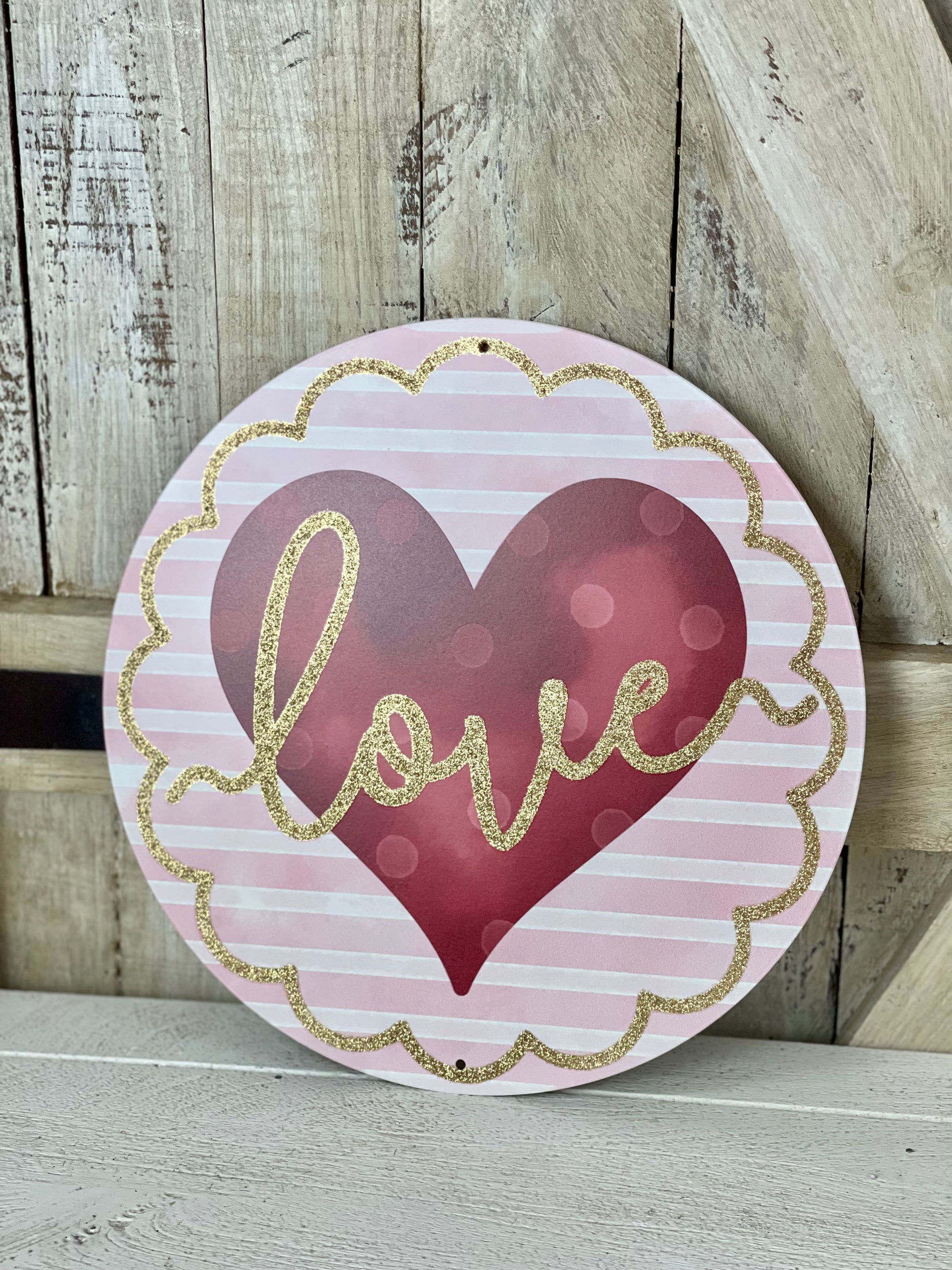 7 Embossed Happy Valentine's Day Metal Signs (3) [MD1138] 