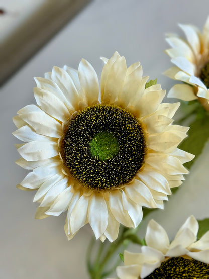 25 Inch Sunset Meadows Cream Sunflower Stem