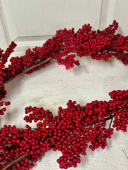 5 Foot Red Berry Garland