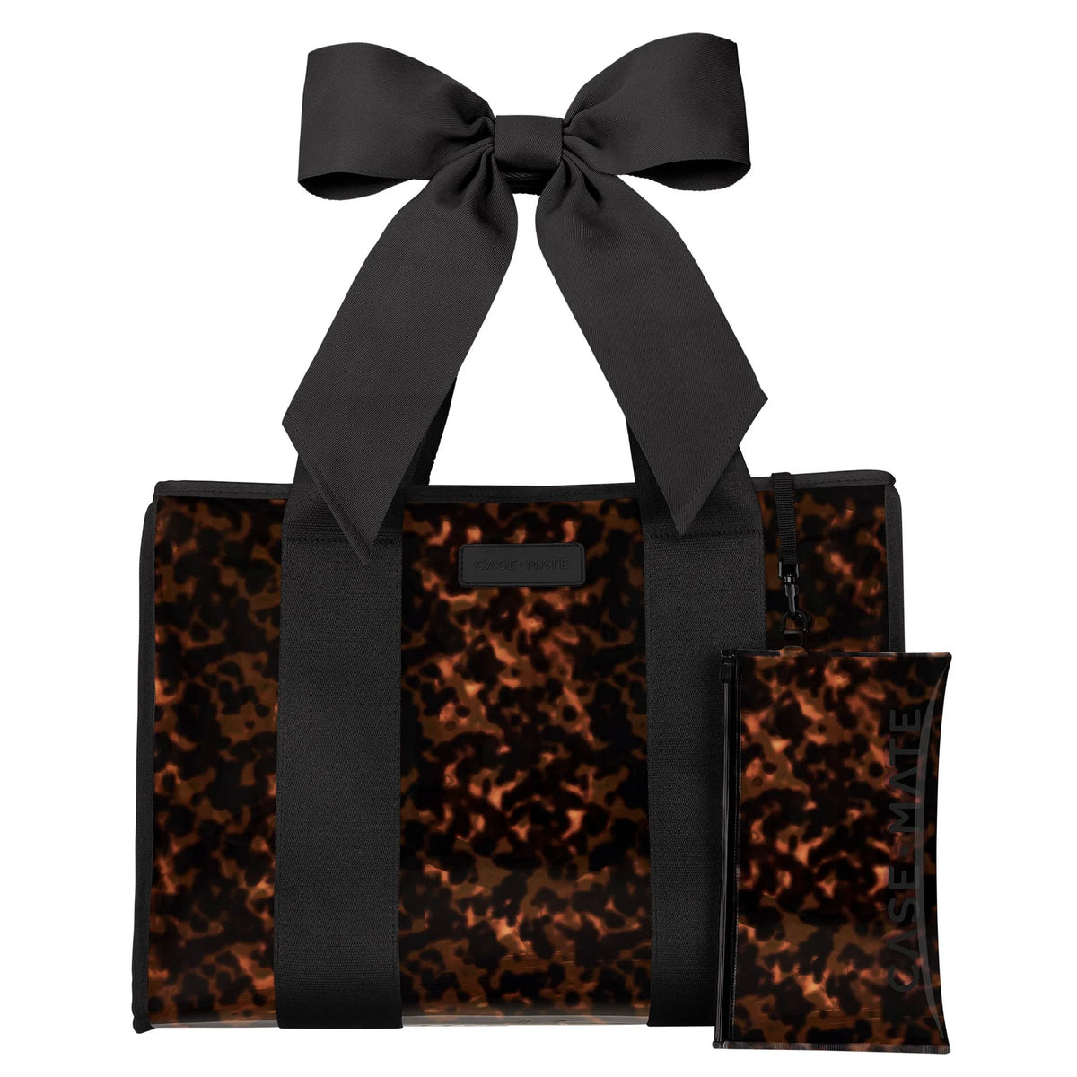 Case Mate Jelly Tote With Phone Pouch Tortoise Shell Bow