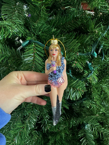 Taylor Swift Figure Glass Ornament