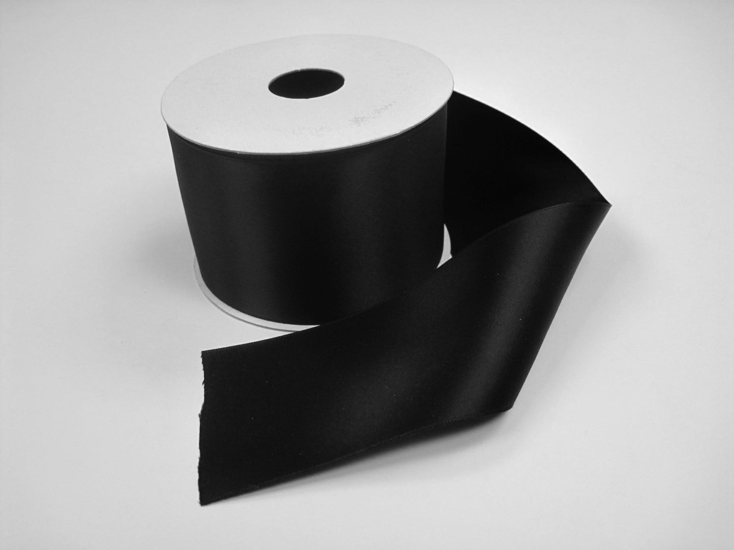 2.5 Inch By 25 Yard Black Double Faced Satin Ribbon