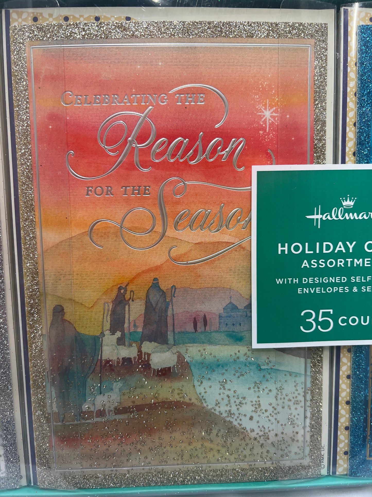 Hallmark 35 Holiday Card Assortment with Designed Self-Sealing Envelopes & Seal