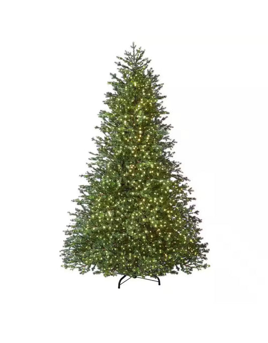Home Decorators Collection 9 ft Elegant Grand Fir LED Pre-Lit Artificial Christmas Tree with Timer with 3000 Warm White Lights Open Box