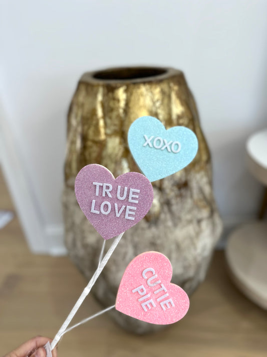 27.5 Inch Glitter Conversation Hearts Spray