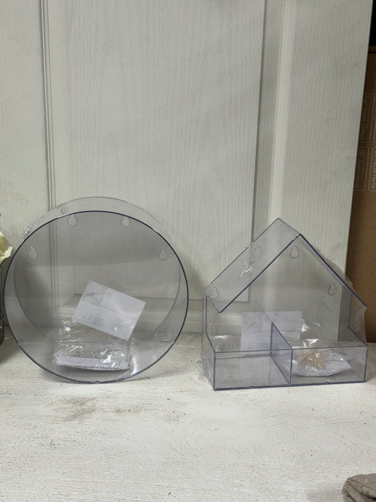 Plastic Clear Birdhouses Two Styles