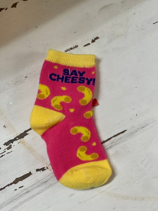 Say Cheesy Kid's Macaroni Socks