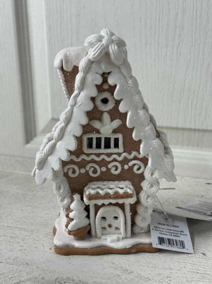 7 Inch Lighted Gingerbread Houses Three Styles